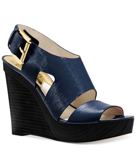 michael kors blue platform qith gold chain|Women's Blue Platform Shoes .